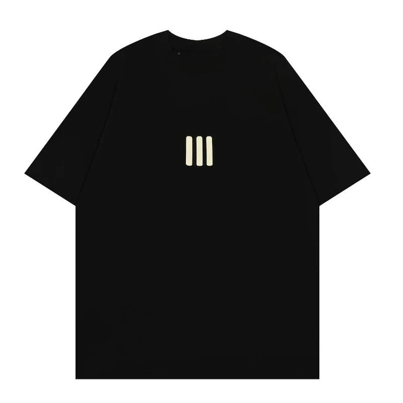 

American Luxury Brand 2025 Spring and Summer New Three-strip Printing Daily Commuting Sports Men and Women The Same T-shirt