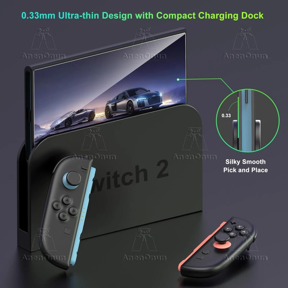Switch 2 アンチブルーライト スクリーン プロテクター 9H 硬度 飛散防止 傷防止 指紋防止 気泡のない HD 強化ガラス
