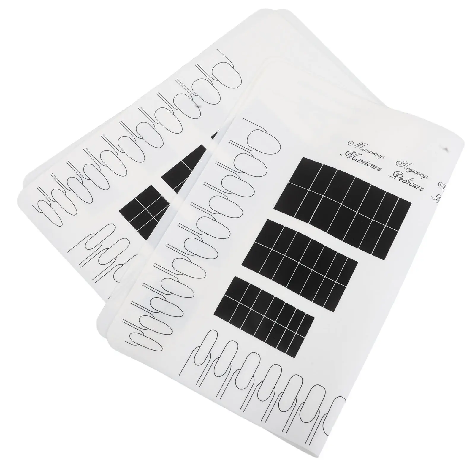 2Pcs Nail Art Silicone Practice Mat Waterproof Desk Mat Detachable Color Palette Manicure Hand Rest Pad Nail Training Artist