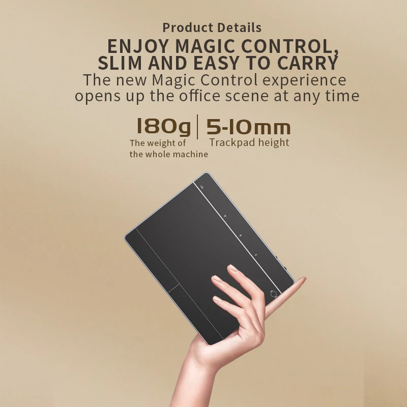 Wired & Wireless Metal Touchpad for PC Computer & Laptop, Rechargeable Trackpad Travel-Friendly Bluetooth & USB Mouse Pad