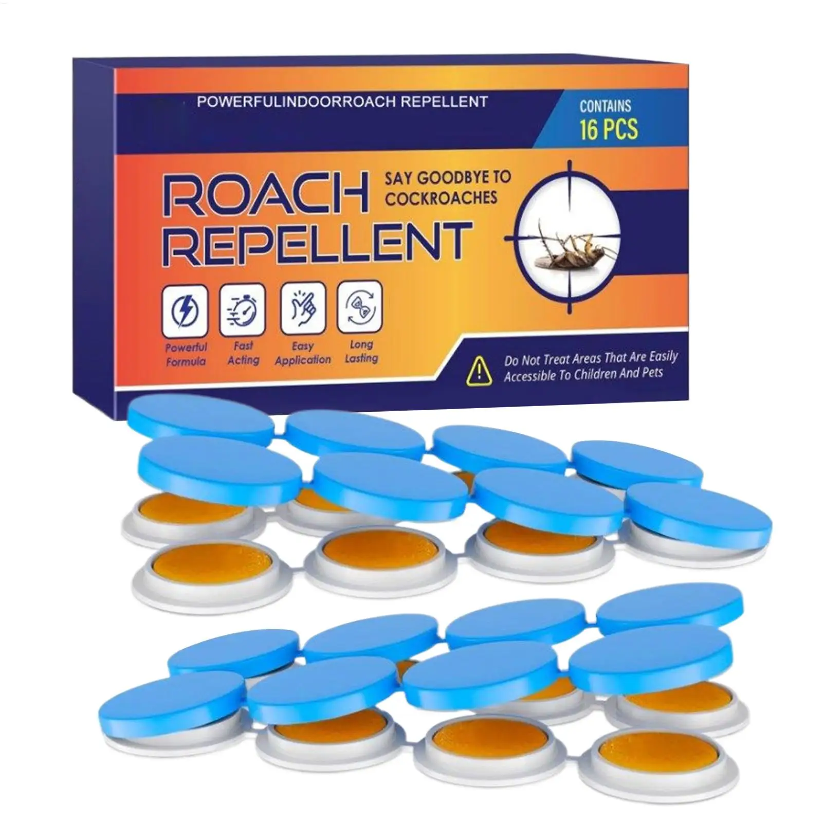 Gel de cebo para cucarachas de larga duración, 16 Uds., trampas asesinas seguras para mascotas para cocina, baño, dormitorio, restaurante, Hotel, garaje, sótano