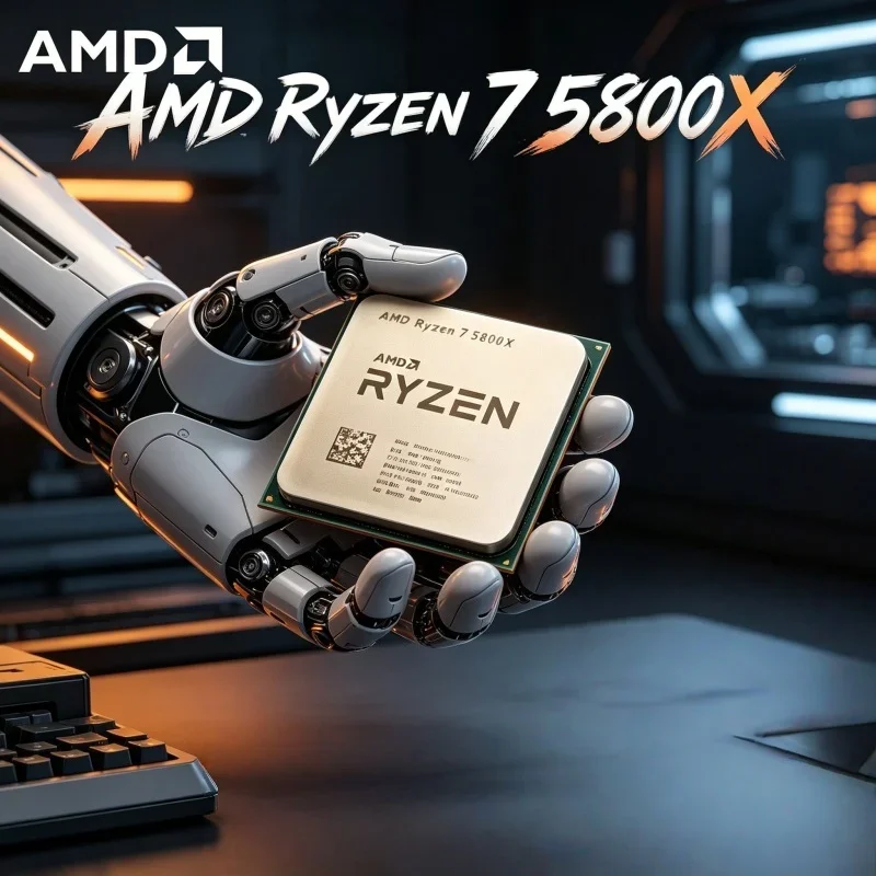 

AMD Original AMD Ryzen 7 5800X Desktop Gaming Processor 8 Cores 16 Threads 3.8GHz-4.7GHz AM4 Socket CPU Without Retail Box