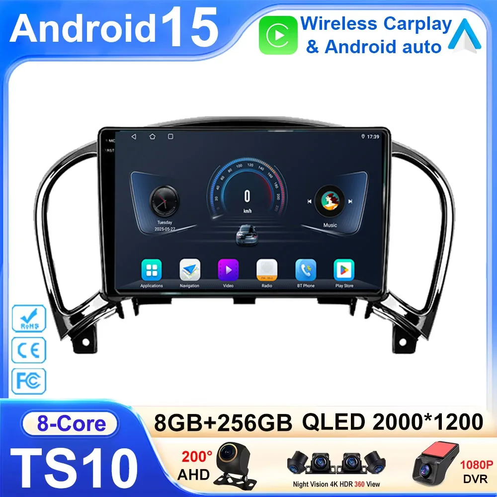 

Car Android 15 For Nissan Juke 2010 - 2014 Radio Screen Multimedia Video Player Navigation Autoradio Carplay Monitor Head Unit