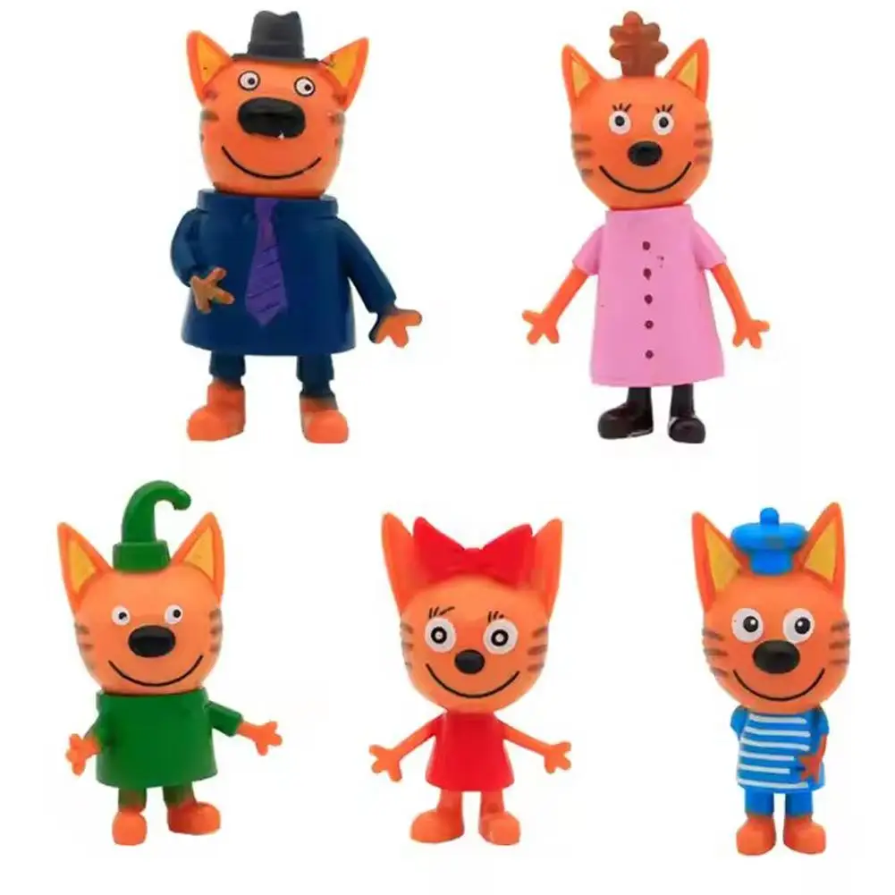 5 Teile/satz Russische Drei Kleine Kätzchen Action Figur Spielzeug Cartoon Anime Glückliche Katzen TpnkoTa Modell Kind Weihnachten Geschenk Wohnkultur