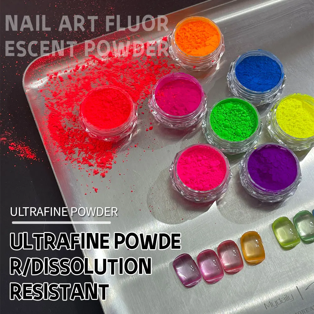 

1 коробка, неоновая фосфорная пудра для ногтей, флуоресцентная блестящая пудра для ногтей, хромированный пигмент, дизайн ногтей, маникюрный декор, тени для век, макияж