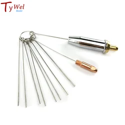 Nettoyeur de buse, soudage au gaz brasage coupe torche nettoyeur de pointe, ensemble de 10 pièces 0.6mm-1.3mm, fichiers d'aiguilles de guitare