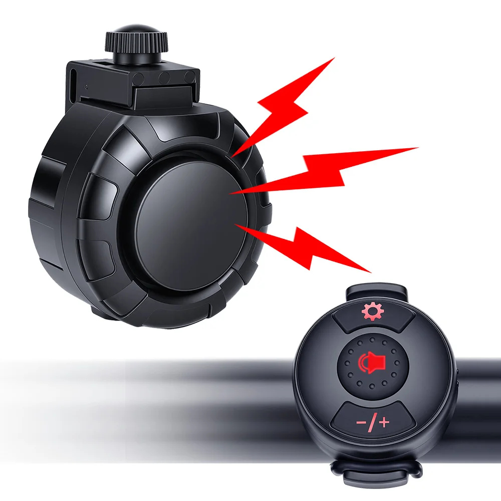 AliExpress NONE 120dB Electric Bike Bell Rechargeable Bicycle Horn Remote Control Waterproof Cycling Scooter Warning Alarm Ring
