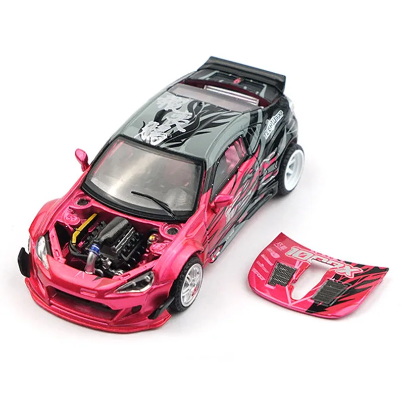 POPRACE 1:64 1087X-GT86 Diecast Minicar Metal Car Model Collectible Toys Birthday Gift for Boy Gift for Girl