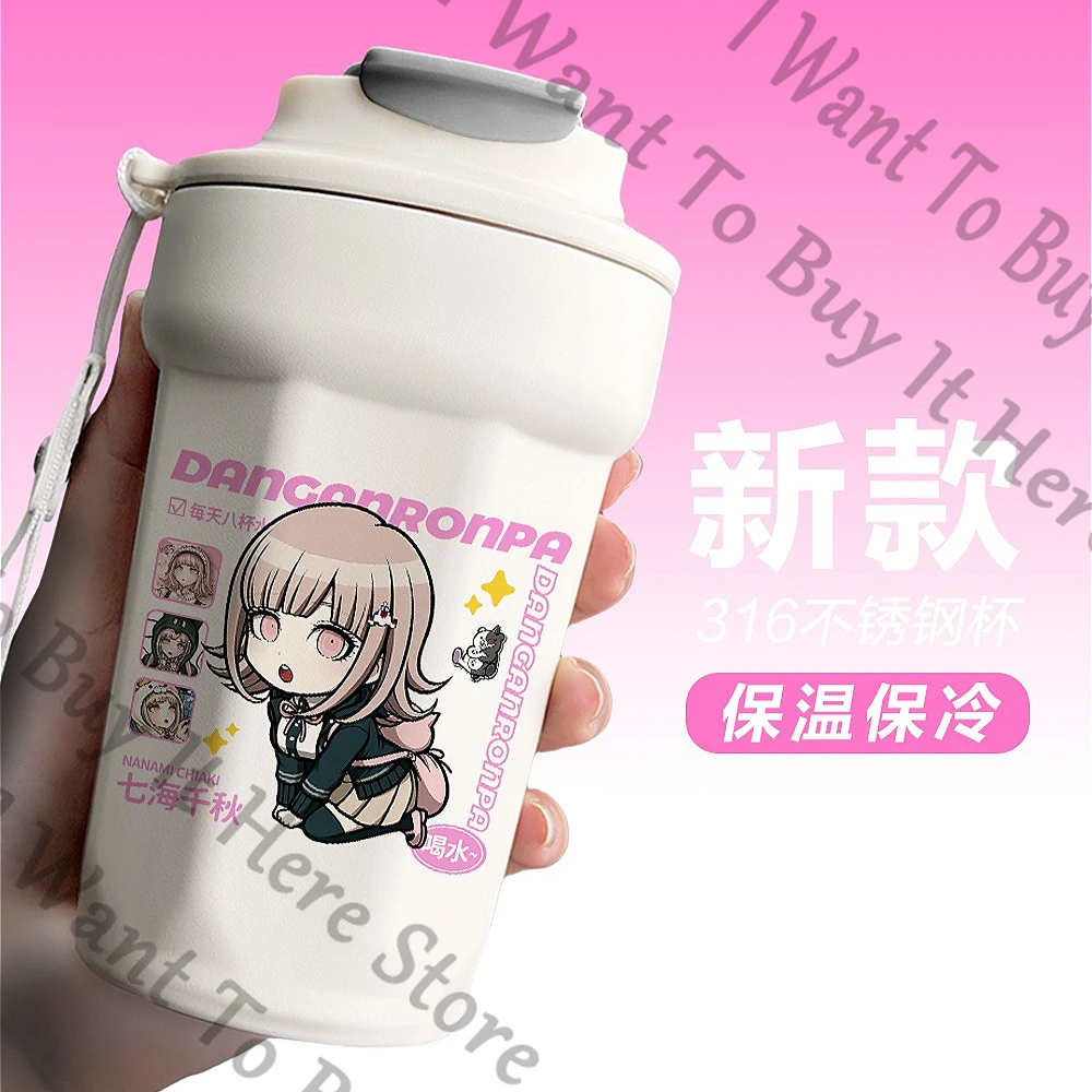 Anime Danganronpa Nagito Komaeda Nanami ChiaKi Hinata Hajime Kokichi Oma Saihara Shuichi Cosplay Stainless Steel Cup Water Glass