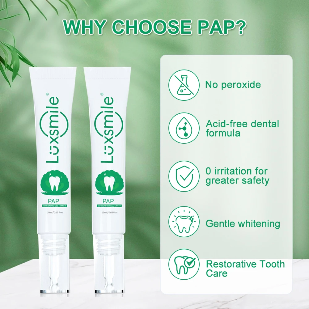 Teeth Whitening Gel PAP Teeth whitener Remove Plaque Stains Bleaching Teeth Treat Oral Hygiene Cleaning Gel Fresh Breath 25ml