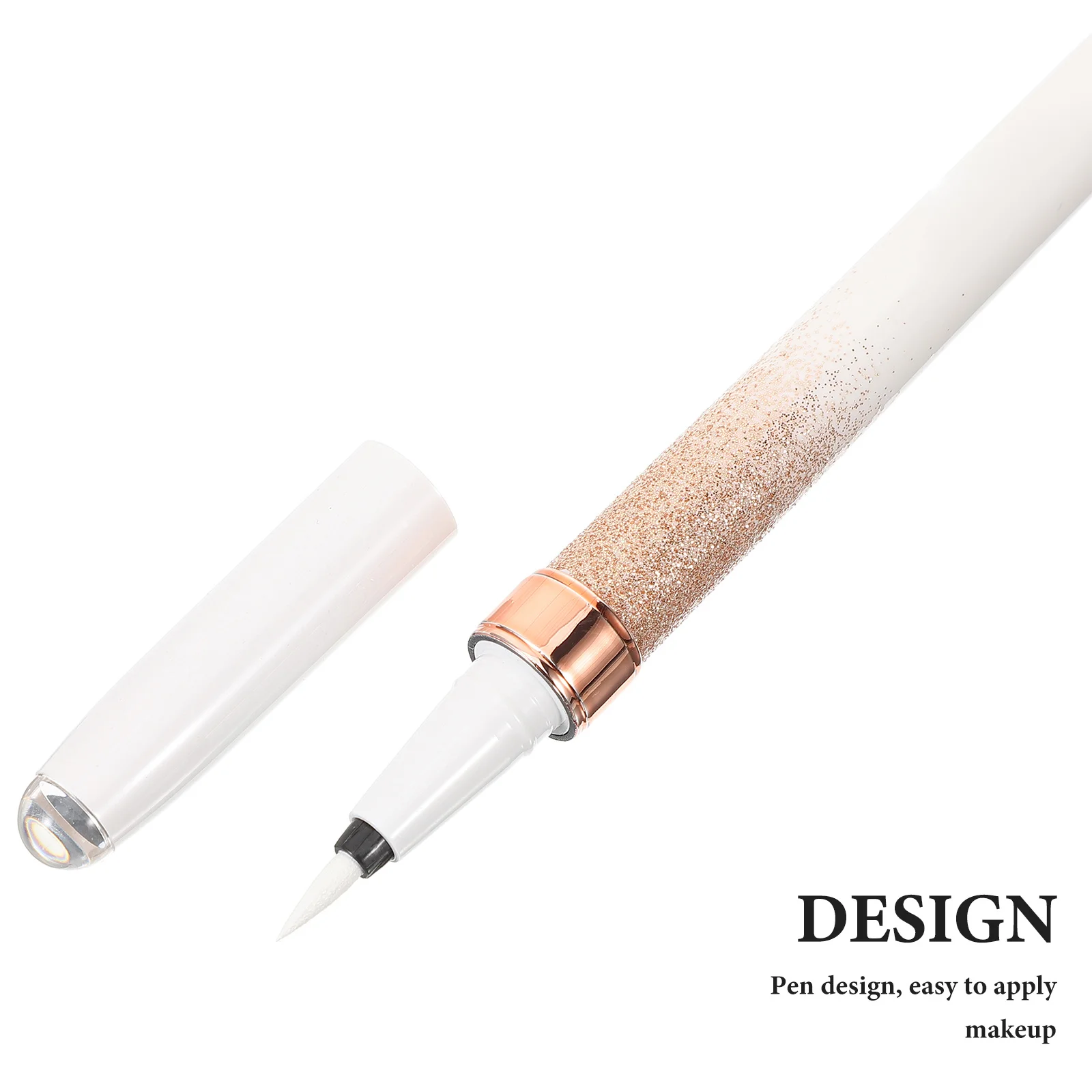 Penna per eyeliner liquido nero impermeabile a prova di sbavature punta a pennello fine ad alto pigmento per donne design elegante per il trucco degli occhi uso quotidiano