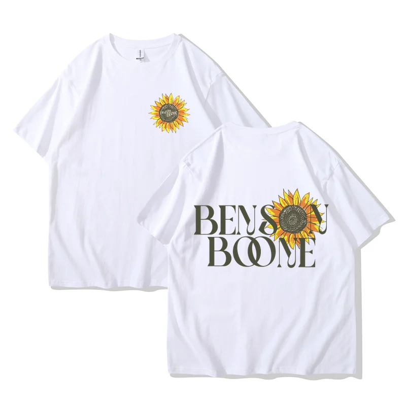 Benson Boone Sunflower Tee Merch Crewneck Short Sleeve Summer Men/Women Streetwear Tees Shirts Top