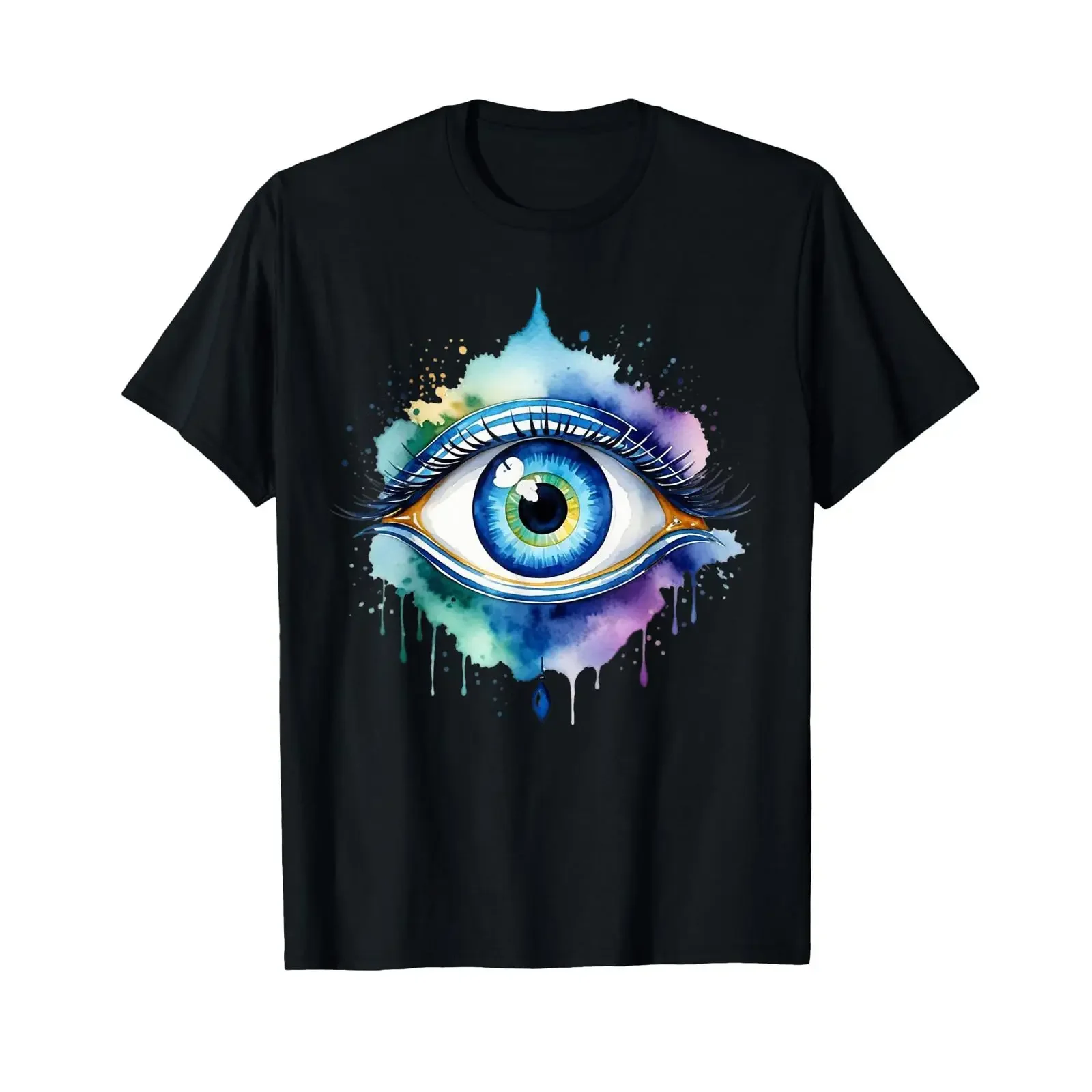 An Evil Eye Eyeball T Shirt vintage Washed designer clothes Breathable Versatile Casual Slightly Stylish Unisex graphic homme