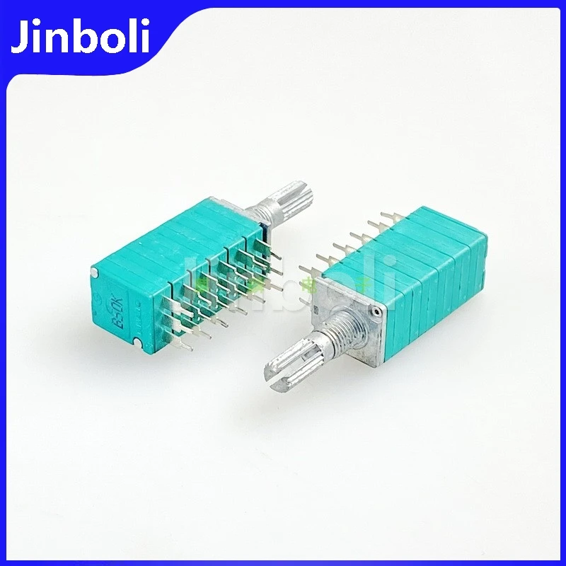 1PCS Type 13 B50K 6-link Power Amplifier Audio multi-channel High And Low Gain Volume potentiometer, Handle Length 20mm