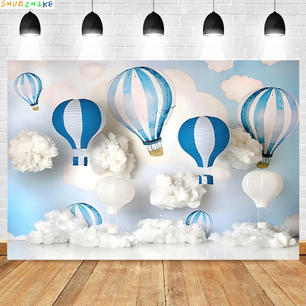 

Colorful Balloon Baby 1st Birthday Backdrop Photography Newborn Baby Shower Cake Smash Table Party Decor Photo Background Props