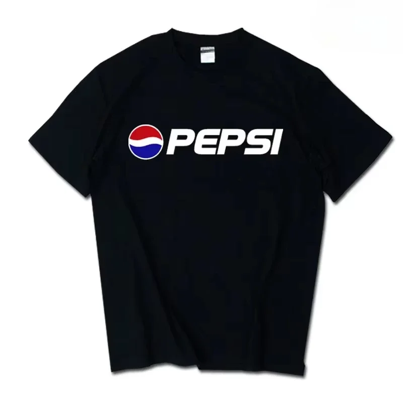 Classic Coca-Cola Logo Print T-shirt Men Women Casual Loose Cotton Short Sleeve Tee Retro Streetwear Unisex Tops t shirt