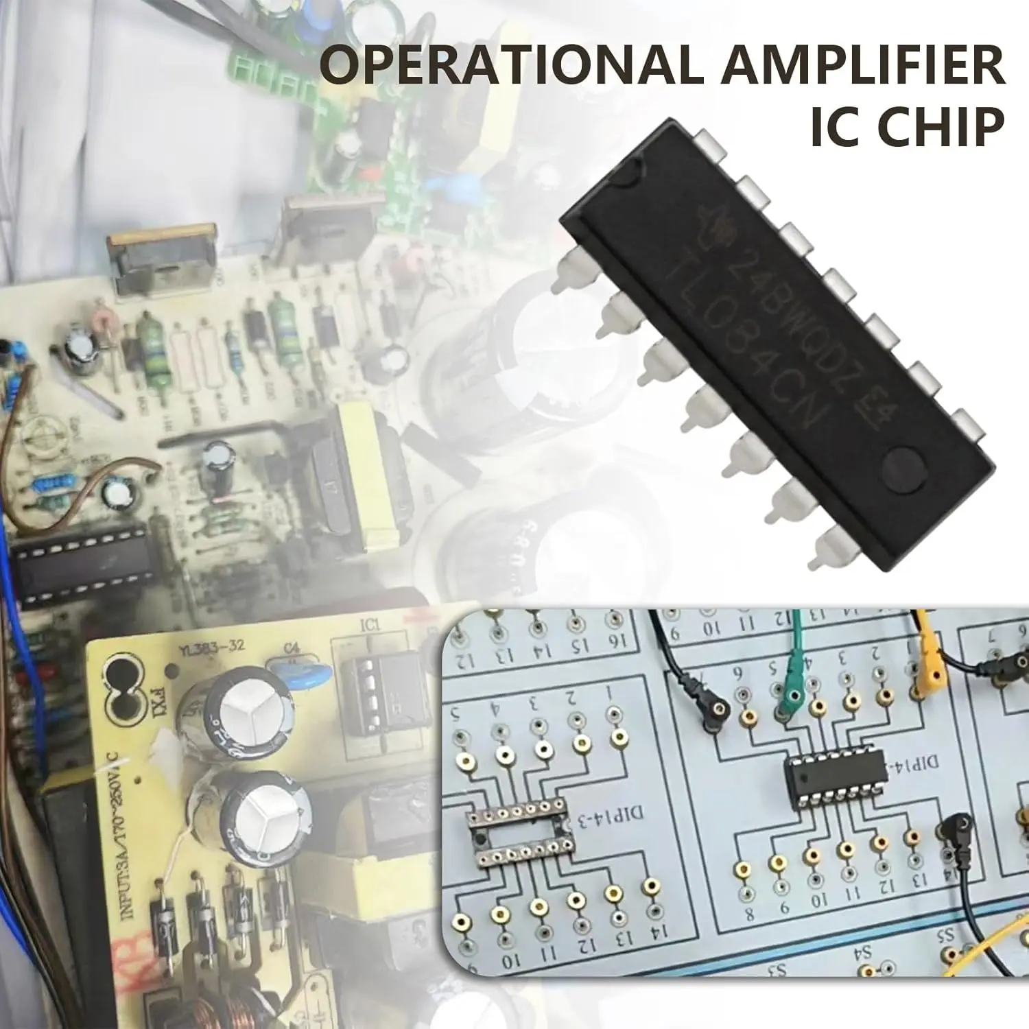 20pcs TL084CN Operational Amplifier Replacement TL084 Operational Amplifier IC Chip DIP-14 Low Noise