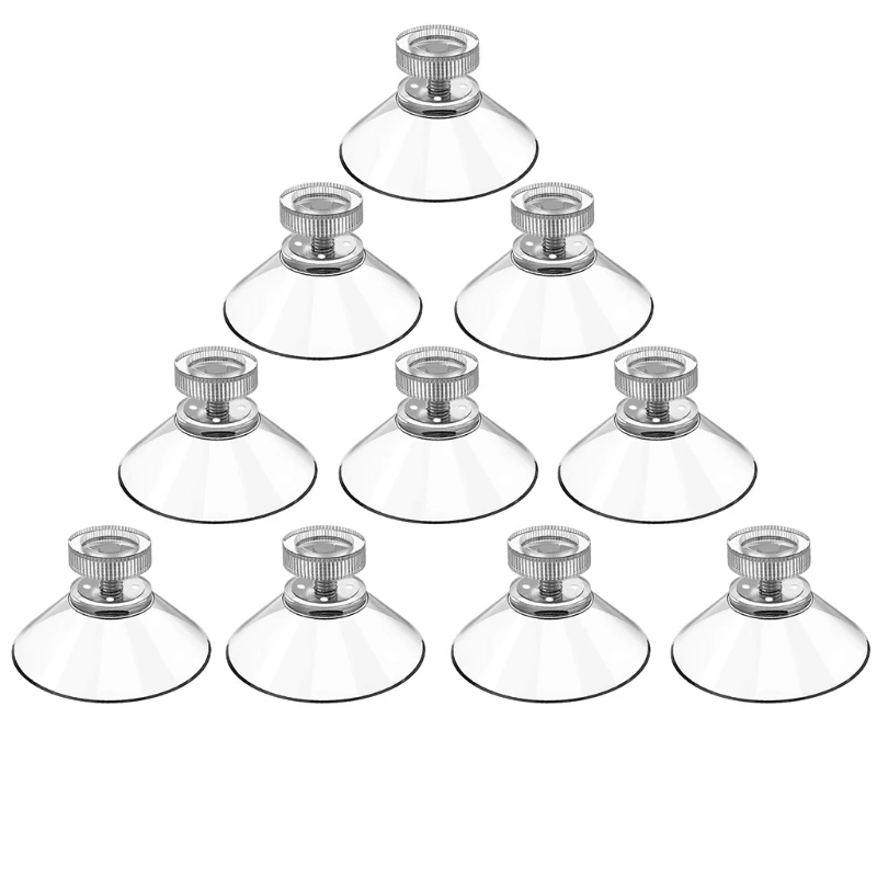 4/10Pcs Full Transparent Strong Screw Nut Suction Cup 40mm Clear Tighten Adjustment Glass Window Table Top Sucker Hook