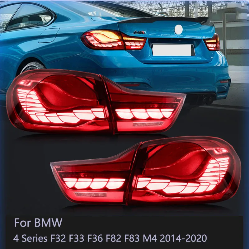 Car LED Taillight  For BMW 4 Series F32 F33 F36 F82 F83 M4 2014-2020 Tail Light Rear Fog Lamp+Brake+Reverse+Dynamic Turn Signal