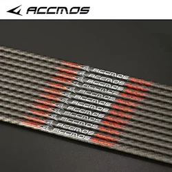 ACCMOS 12 pz ID6.2mm 3K tubi freccia in carbonio 33 pollici spine 200 250 300 350 400 500 tiro con l'arco tiro a segno fai da te