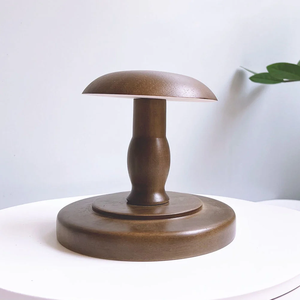 

Desktop Stand Creative Solid Wood Hat Holder High Low Display Rack Storage Support for