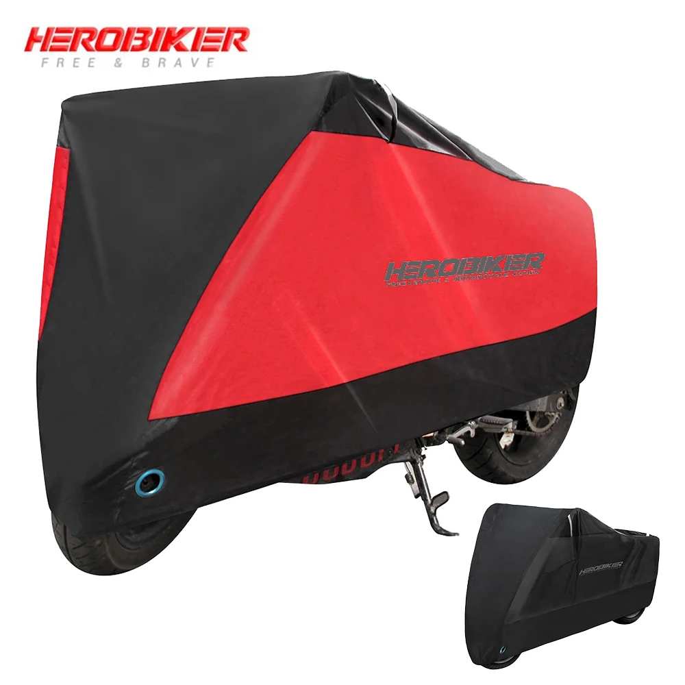 

HEROBIKER Motorcycle Cover Is Waterproof Dustproof And Rainy All Year Round It Is An Outdoor UV Resistant Motorcycle Cover
