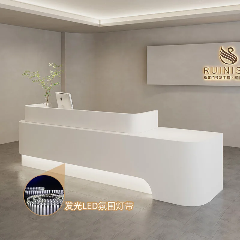 Simple modern beauty salon bar counter clothing store checkout page counter dental clinic medical beauty company