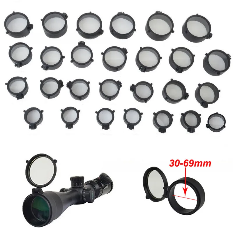 Диаметр 30-69 мм, крышка для прицела, откидная крышка для оптического прицела, защитные колпачки для винтовки, телескопические охотничьи аксессуары Диаметр 30-69 мм, крышка для прицела, откидная крышка для оптического прицела, защитные колпачки для винтовки, телескопические охотничьи аксессуары