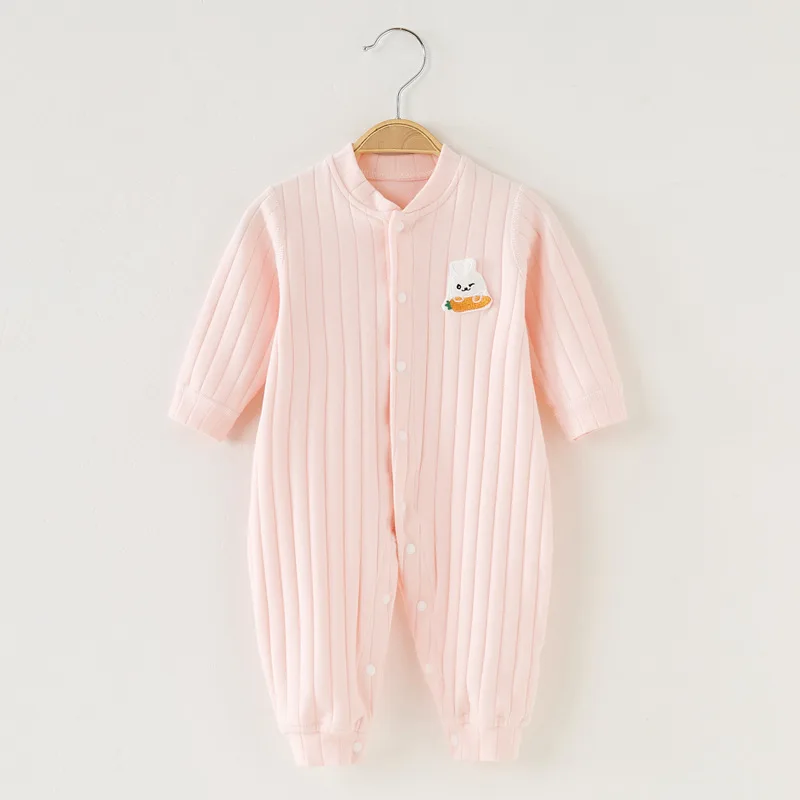 Baby One-piece Clothes Pure Cotton Newborn Clothes Shurong Cotton Boneless Rompers for Boys and Girls Spring and Autumn