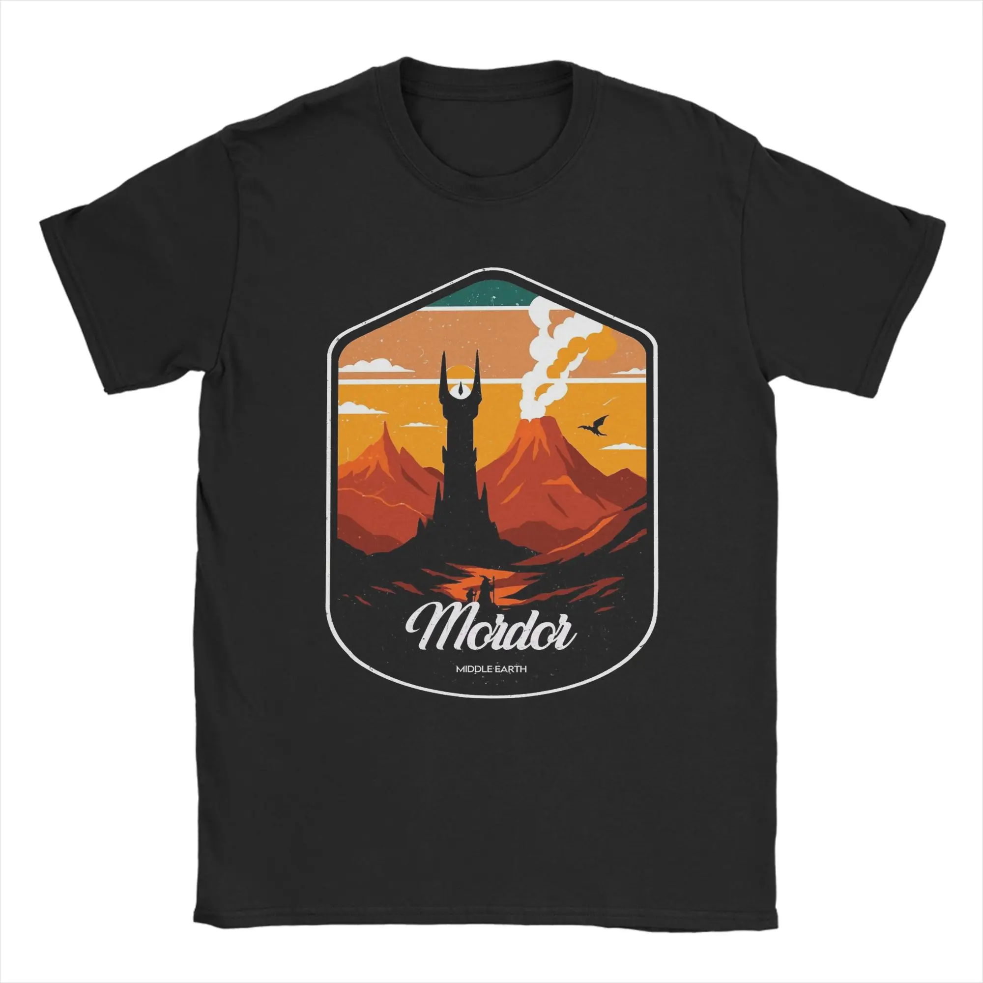 Leisure Vacation in Mordor L-Lords Of The R-Rings T-Shirts for Men Cotton T Shirts  Short Sleeve Tee Shirt Gift Idea Clothes