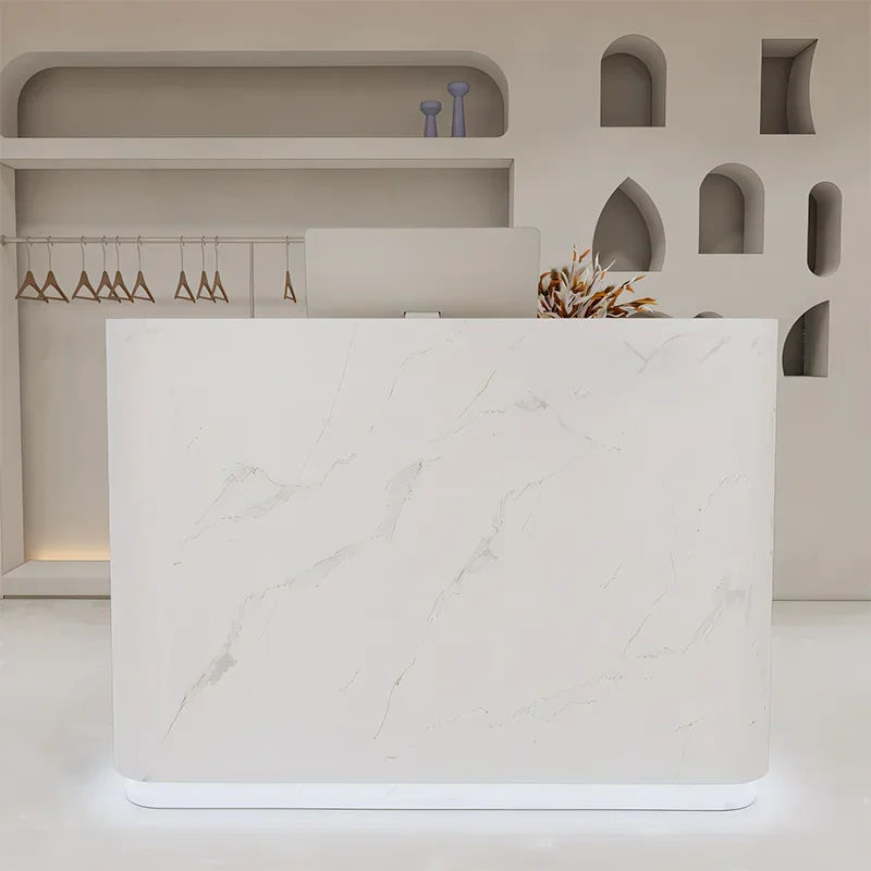 

Italian Style Simplicity Reception Desks Modern Designer Beauty Salon Reception Desks Nail Salon Office Furniture Receptie HBRD