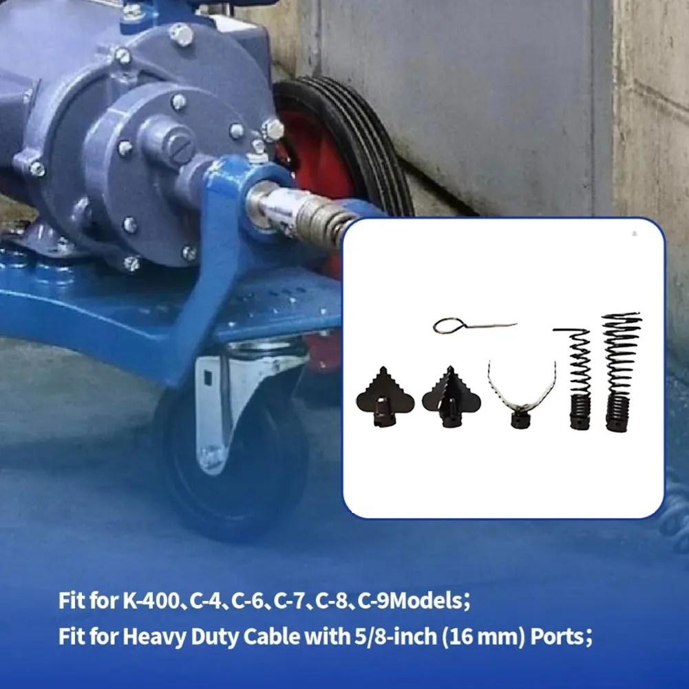 

Набор для чистки труб из 6 предметов: усиленный, с различными режущими инструментами и пружинами для комплексного обслуживания труб