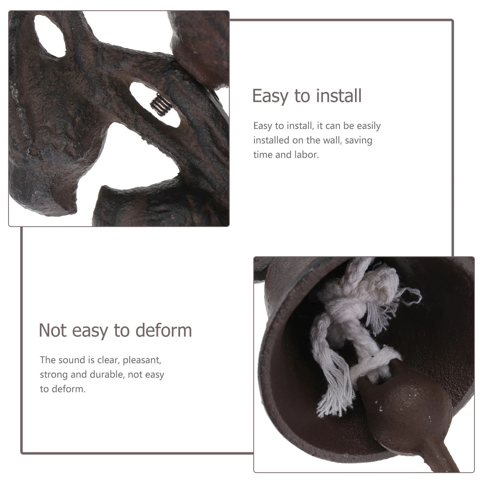 

1Pcs Door Bell Vintage Rustic Cast Iron Love Birds Decorative Wall Mounted Bell for Garden Patio Courtyard Home Outdoor