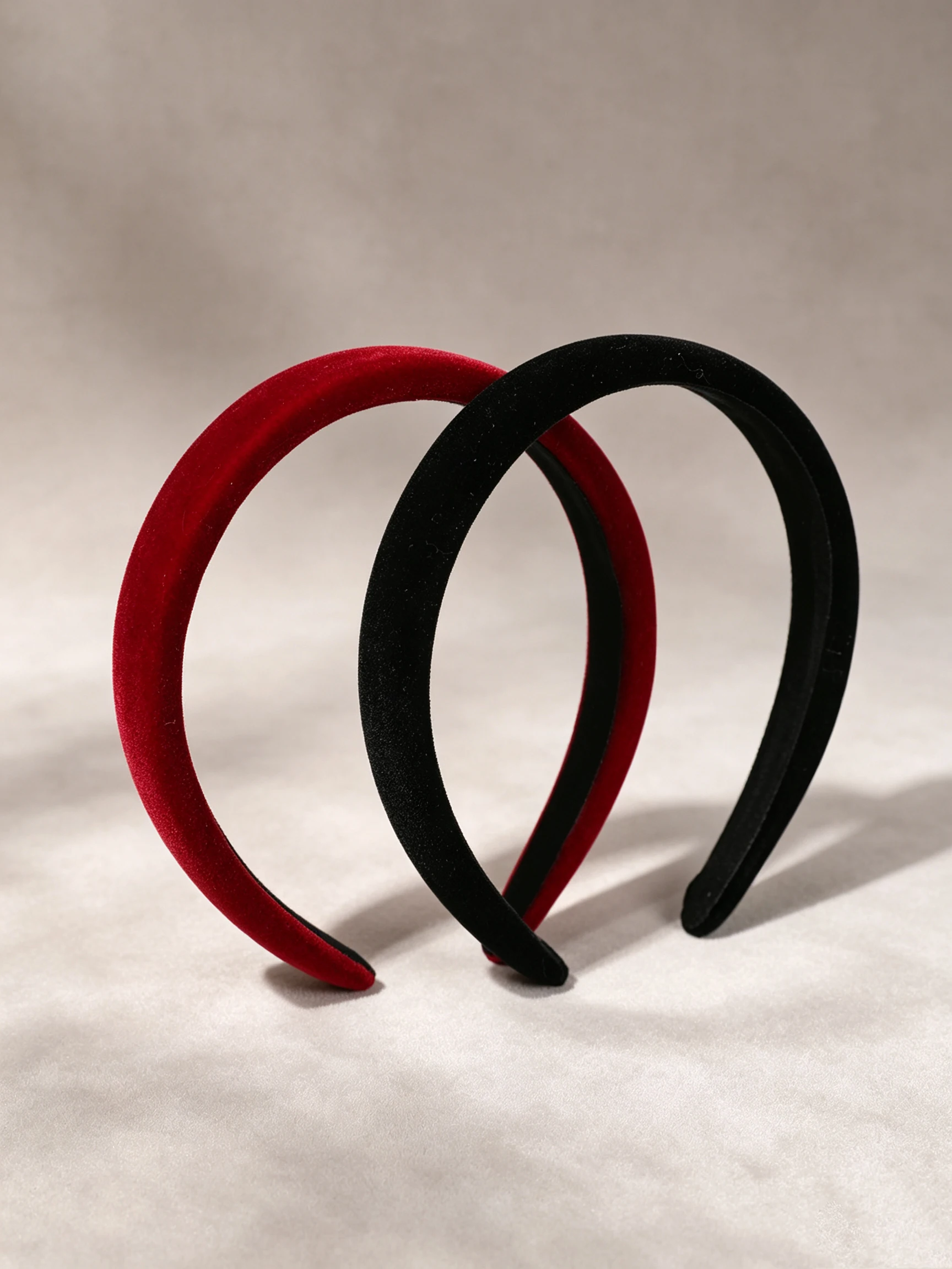 2 Velvet Headbands for Women, Retro Solid Color Thin Headbands, Simple and Versatile, Everyday Hair Accessories, Basic Hair Accessories for Banquets and Parties