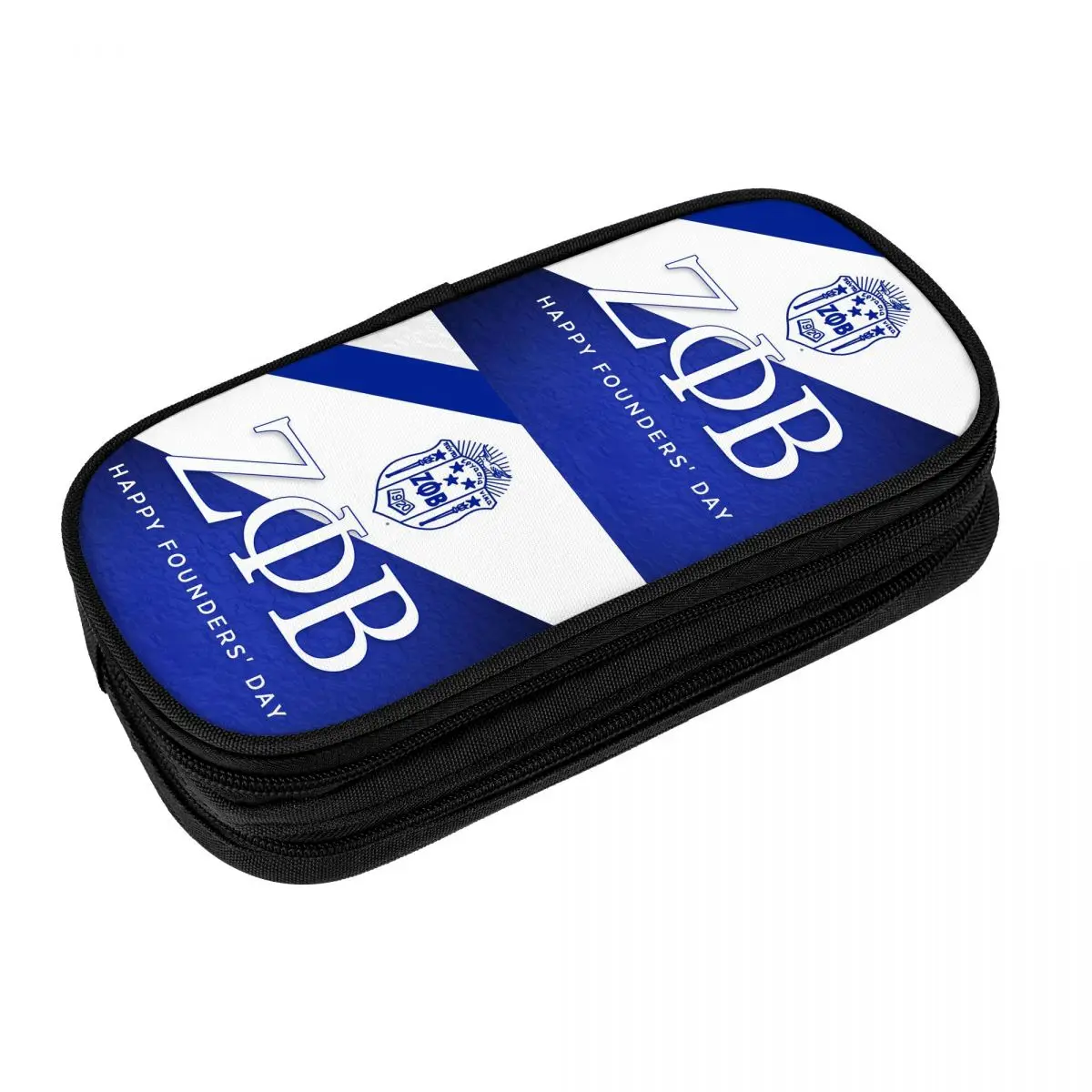 Zeta Phi Beta Greek Letter 1920 Pencil Cases for Girls Boys Large Capacity ZOB Pen Box Bag School Accessories