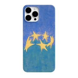 Cute Cartoon Dancing Star Phone Case for iPhone 16 15 14 13 Pro Max Back Phone Cover for 12 11 Pro Plus 8 7 X XS Acrylic Cover