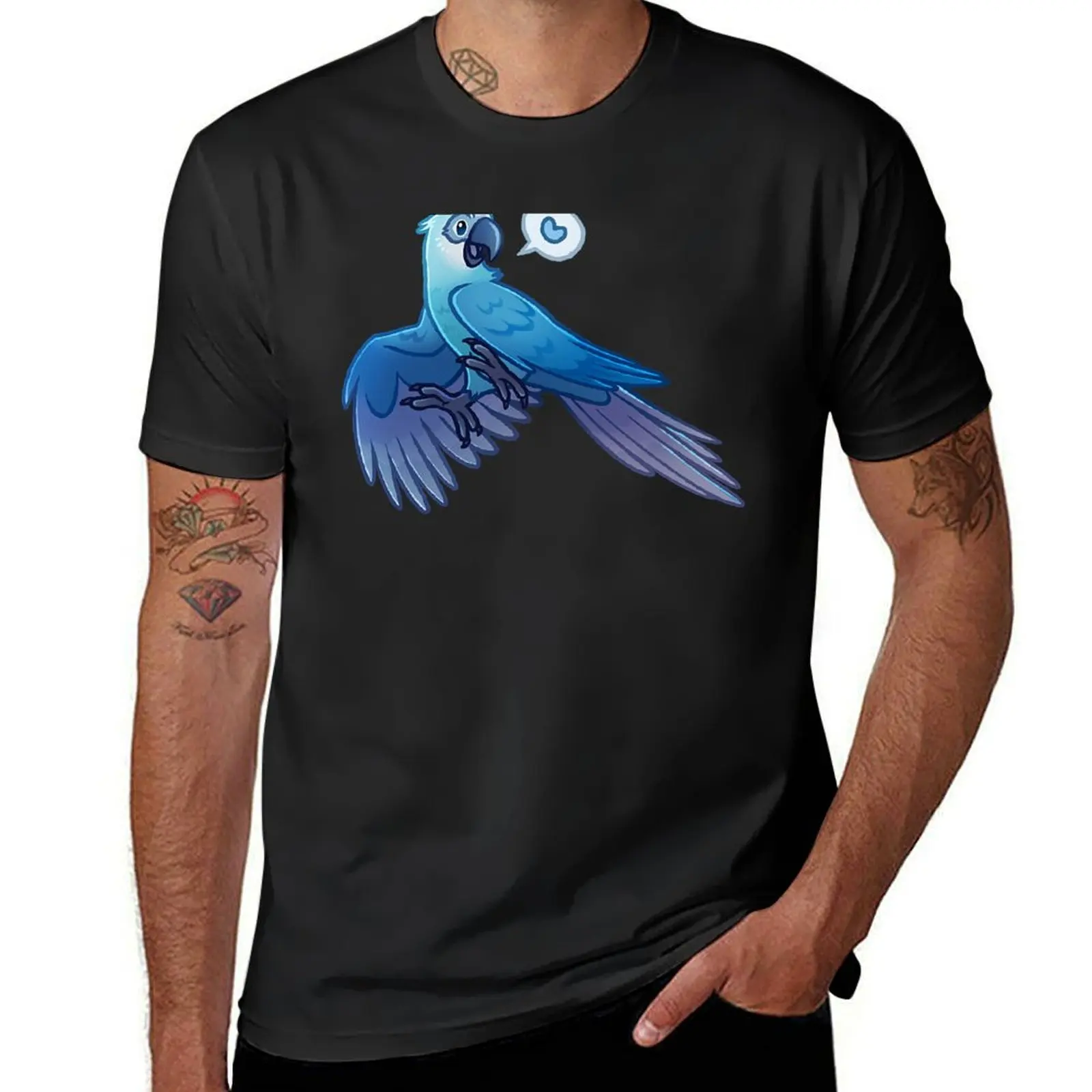 Spix's macaw T-Shirt oversizeds plain kawaii clothes Short sleeve tee t shirts for men cotton