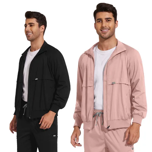 Imagen 2 del producto Chaqueta médica para hombre y mujer, bata exfoliante, bata de laboratorio de Hospital, ropa para médicos, enfermeras, ropa para exteriores, ropa de trabajo para clínica Dental quirúrgica
