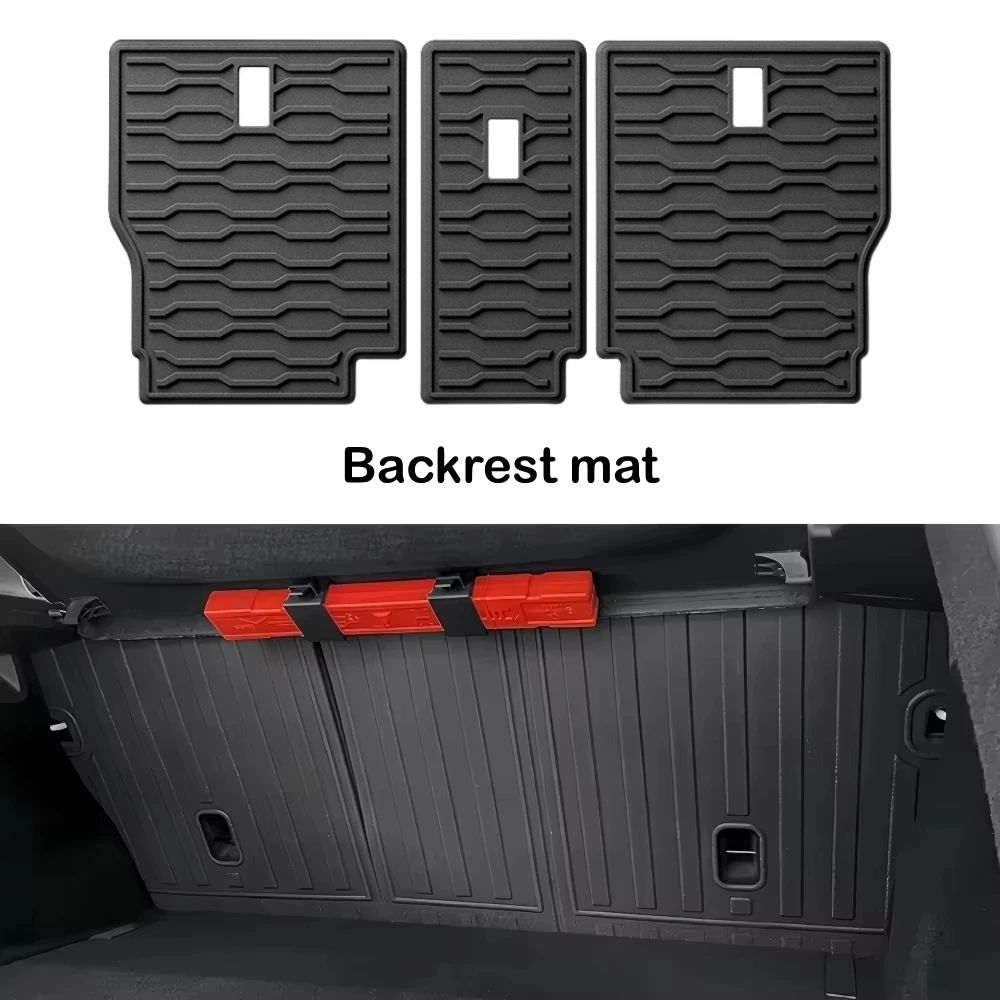 Für Range Rover Sport 2023 2024 2025 TPE-Fußmatten Allwetterschutz Kofferraummatte Wasserdichte Kofferraumauskleidung Rückenlehnenpolster-Set LHD – Detail 5