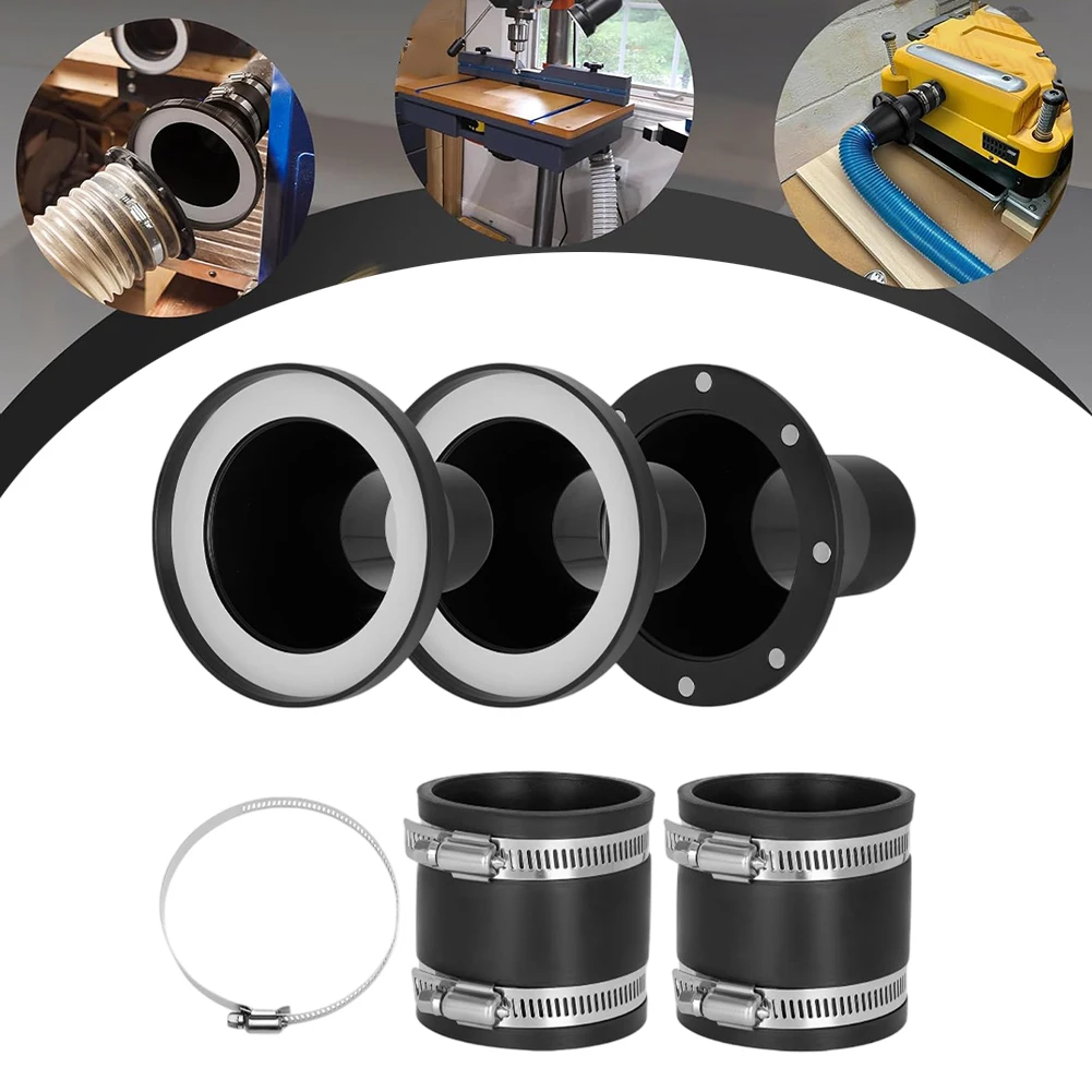 6-Piece Magnetic & Clamp Dust Collection Connector Kit Quick Connect For Woodworking Port Adapter Dust Collection Fittings