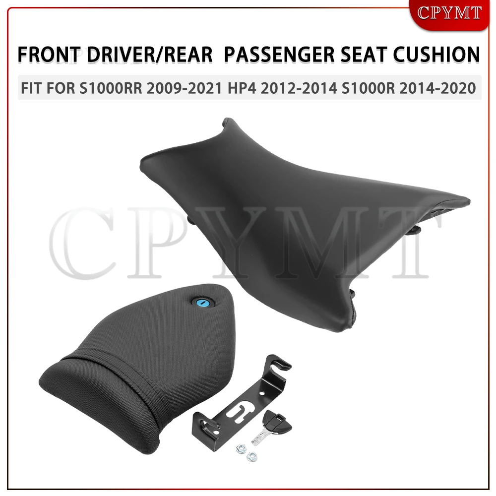 

Fit for S1000 RR S1000RR 2009-2021 HP4 2012-2014 S1000R 2014-2020 Front Driver/Rear Passenger Seat Cushion KIT