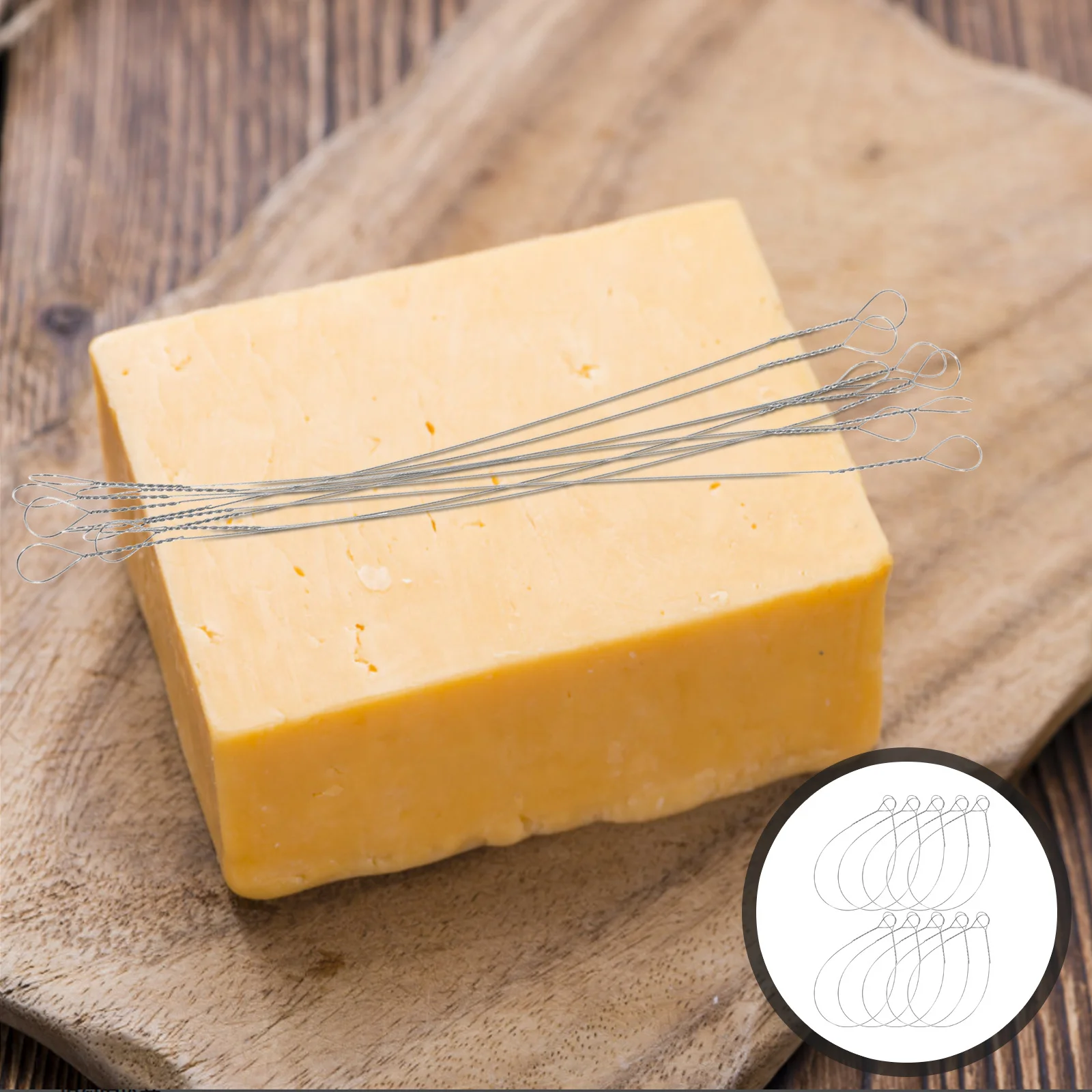 

10Pcs Cheese Slicer Wire Stainless Steel Replacement Cutting Wire Multipurpose Butter Cheese Meat Slicer Cutter