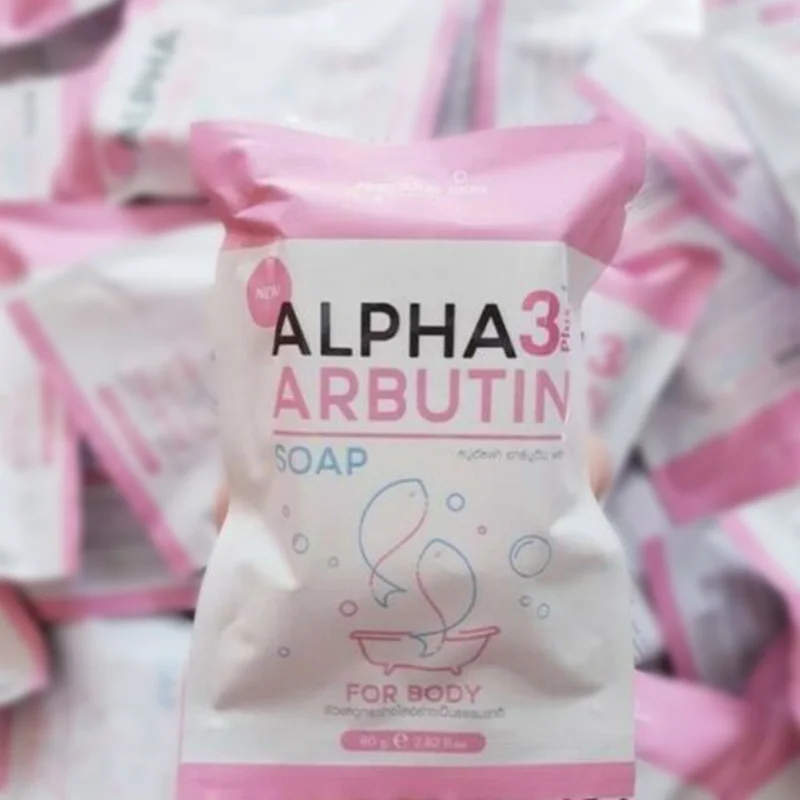 Alpha Arbutin 3 Plus Collagen Soap Body Natural Brightening Smooth Cleansing Reduce Dark Spots Acne Scar Whitens Skin 80g