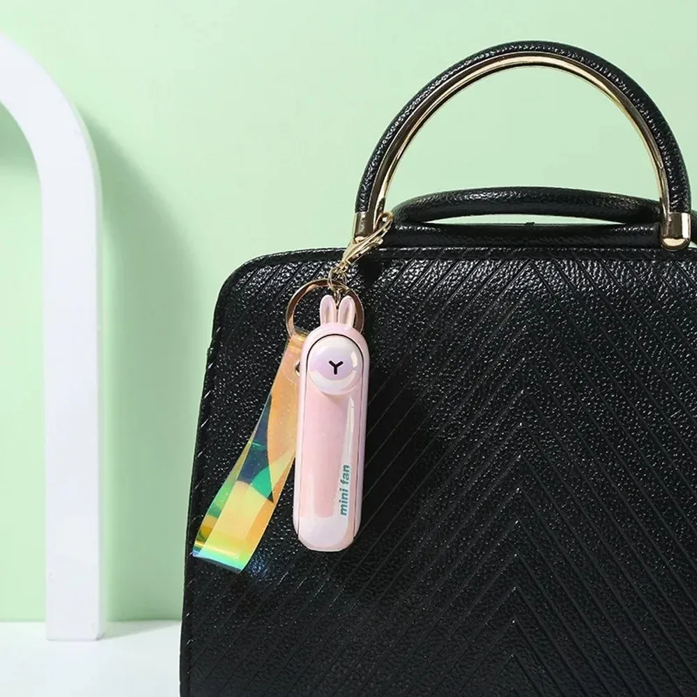 Cute Mini Fan Kipas Portable Hand Fold Bedside Office USB Charge Battery Table Desk Cooling Folding Handheld Fan keychain - view 5