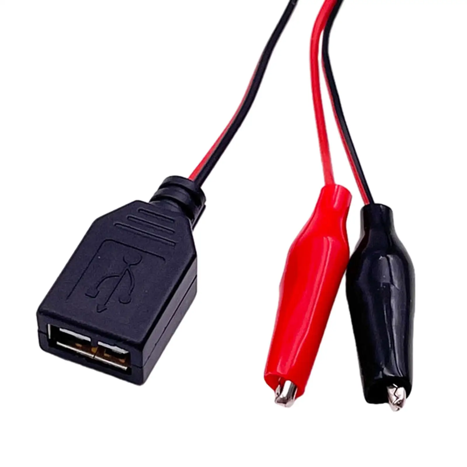 Alligator Clips to USB Double End Alligator to USB USB to Dual Copper Alligator Clips USB Connector Cable Alligator Clip Jumper