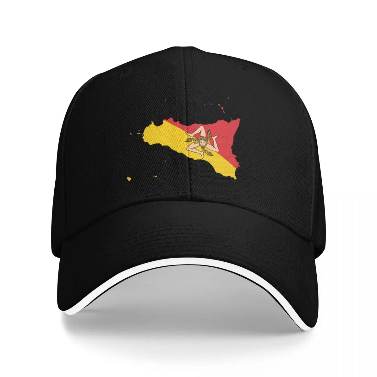 

Flag map of Sicily Baseball Cap |-F-| Golf Golf Cap Women's Hats Men's