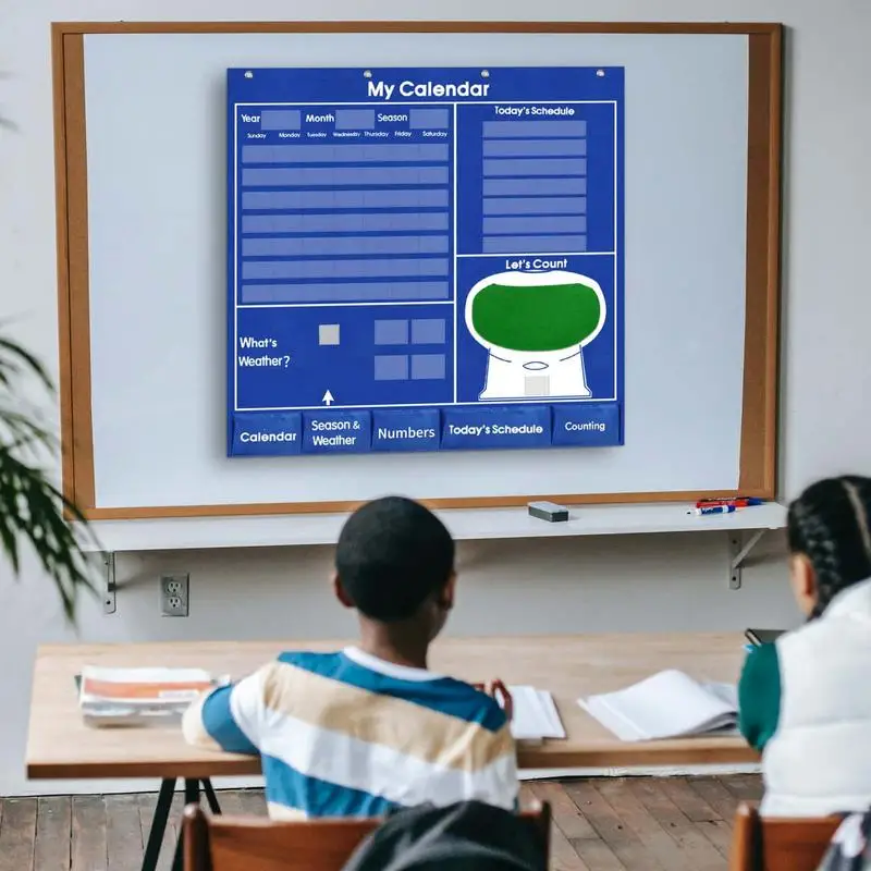 Classe Jobs Bulletin Board com Classroom Calendar, Learning From Home and School, Homeschooling or Classroom for Teachers Essential