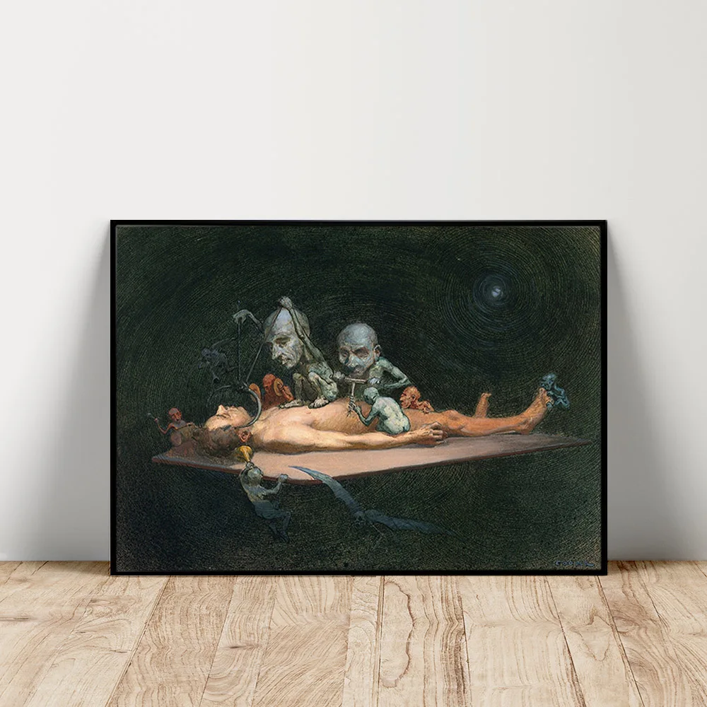 

Richard Tennant Cooper Art Print Poster Sleeping Dreaming Canvas Painting Oddity Obscure Weird Wall Picture Dark Gothic Decor