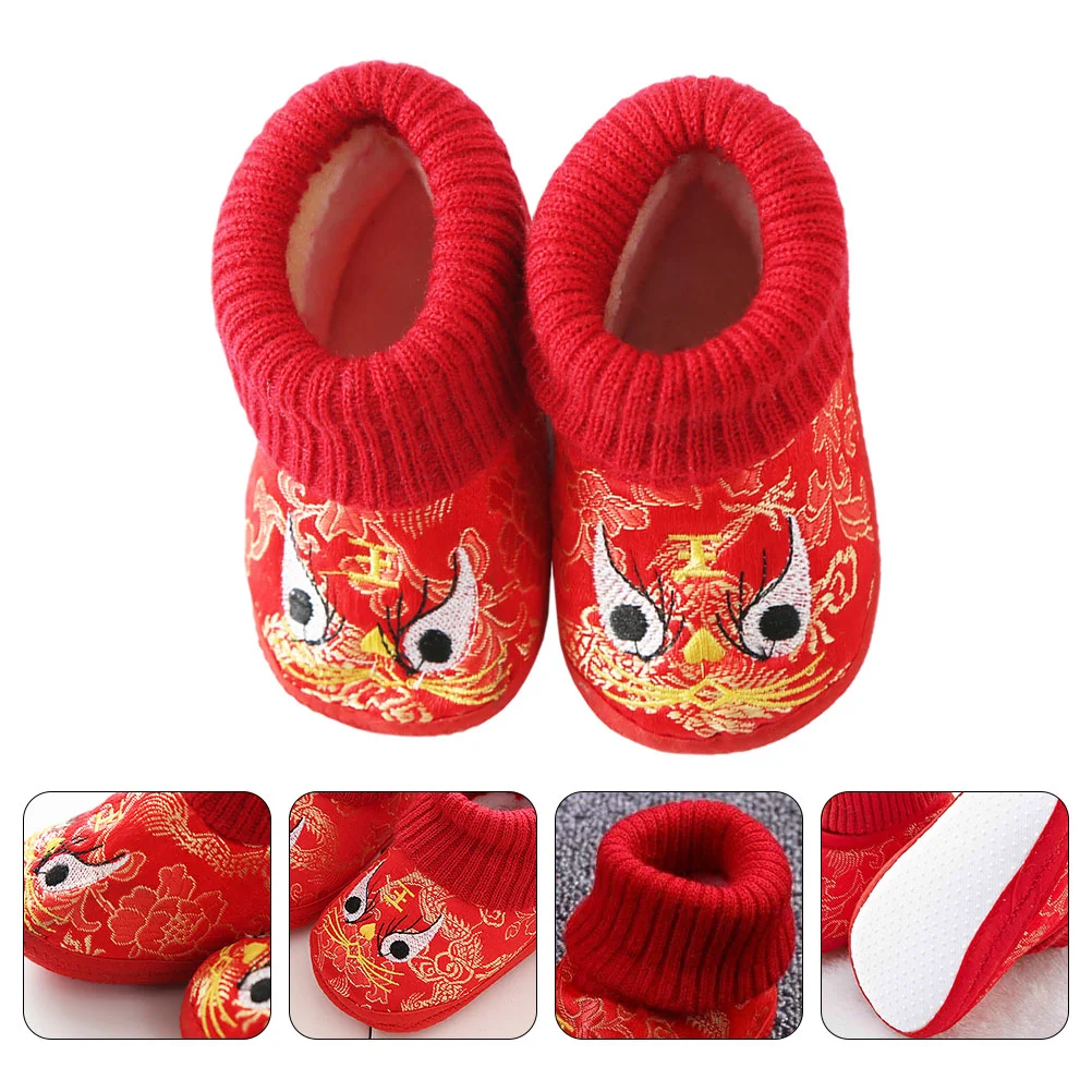 Cartoon Keep Warm Scarpe per bambini Calzature invernali per bambini Pantofole autunnali ricamate casual per bambini