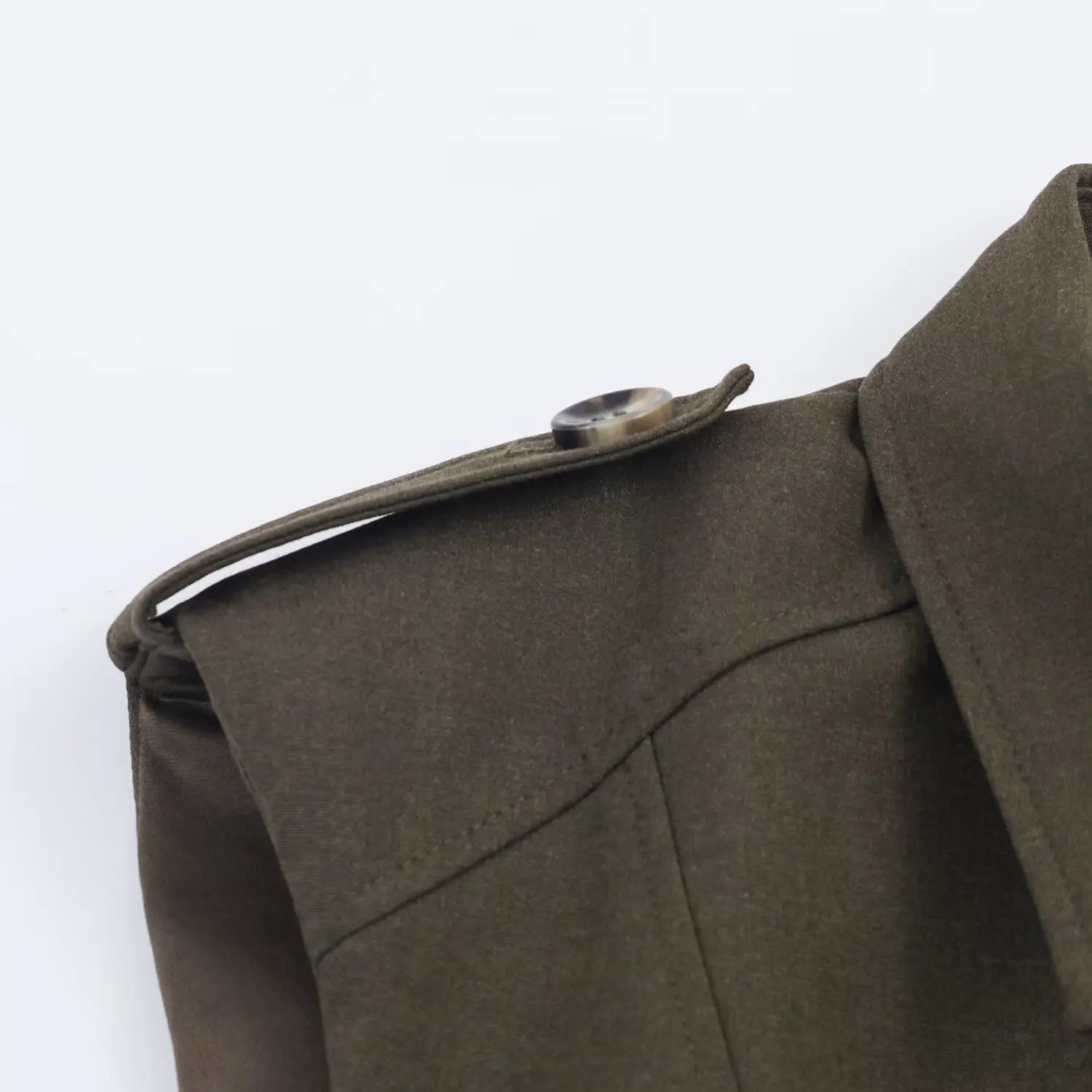 Estilo europeu e americano novo ombro feminino acolchoado em camadas decoração vestido curto cor sólida fino ajuste saia curta